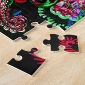 Puzzle Paisley Floral Pattern, Ethnic Arrière - plan. (Côté)
