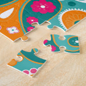 Puzzle Paisley les années 70 60s Boho Retro (Côté)