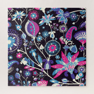 Puzzle Paisley moderne : motif traditionnel oriental.