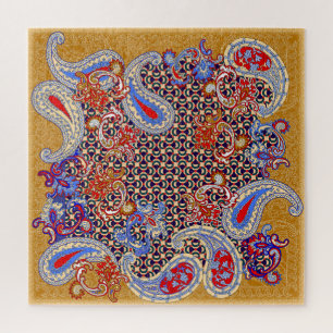 Puzzle Paisley Scarf : Conception d'un tissu multicolore
