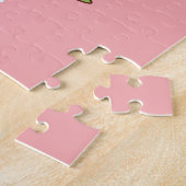 Puzzle Paix, Amour & Joie - Arbre de Noël rétro en rose (Côté)