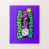 Puzzle Paix, amour, le base-ball (Vertical)