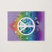 Puzzle Paix du monde avec des symboles religieux (Horizontal)