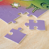 Puzzle Paix du monde avec des symboles religieux (Côté)