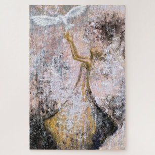 Puzzle Paix - Liberté de colombe blanche - Peinture Abstr