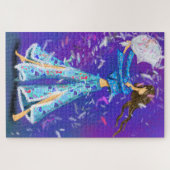 Puzzle Pajama Party Girl - Combat Coussin - Fun Night (Horizontal)