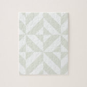 Puzzle Pale Gray Geometric Deco Cube Pattern (Vertical)