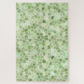 Puzzle Pale Green Patchwork Terrazo Motif (Vertical)