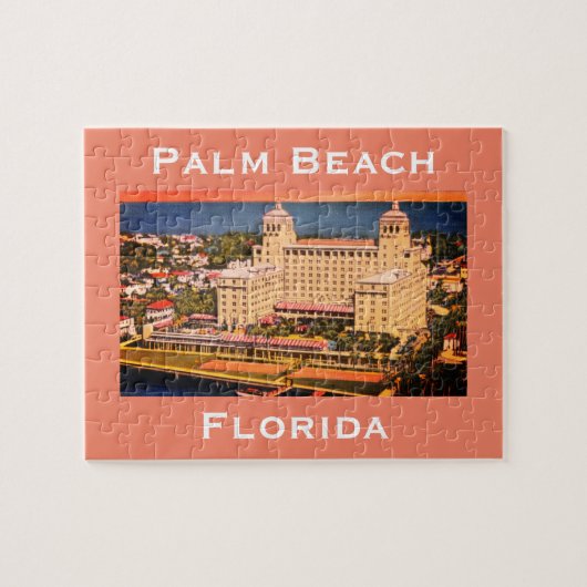 Puzzle Palm Beach, Floride - Vintage Skyline Photo (Horizontal)