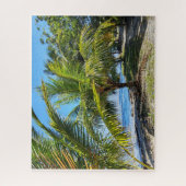 Puzzle Palm-Shaded Path Along Amatique Bay (Vertical)