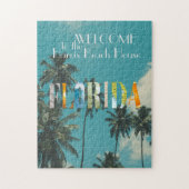Puzzle Palm Tree Florida Beach House (Vertical)