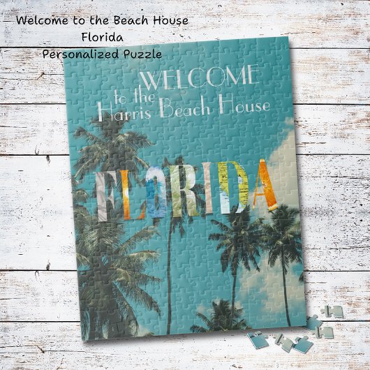Puzzle Palm Tree Florida Beach House