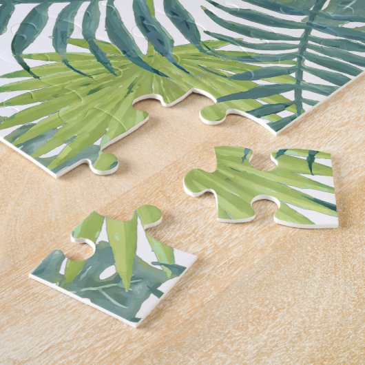Puzzle Palm Tree Fronds Peinture Hawaiian Print (Côté)