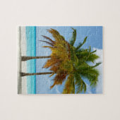 Puzzle Palm Trees Plage Mer Bleue Ciel Jour ensoleillé (Horizontal)