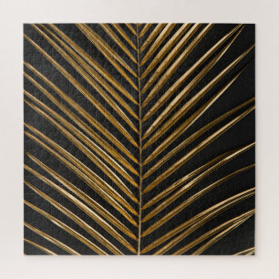 Puzzle Palme de date d'or : Arrière - plan noir minimalis