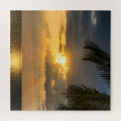 Puzzle Palme sur coucher de soleil (Horizontal)