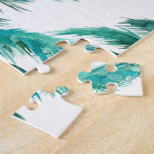Puzzle Palmier tropical : Motif de la jungle aquarelle. (Côté)