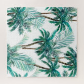 Puzzle Palmier tropical : Motif de la jungle aquarelle. (Horizontal)