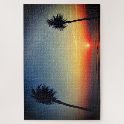 Puzzle palmiers à coucher de soleil (Vertical)