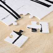 Puzzle Palmiers blancs noirs Art de Voyage (Côté)