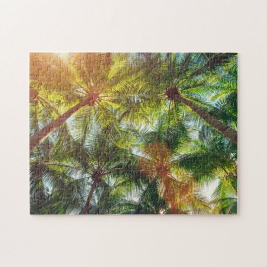 Puzzle Palmiers de noix de coco sur la plage (Horizontal)