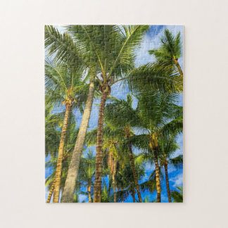 Puzzle Palmiers et ciel de plage exotique hawaïen