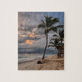 Puzzle Palmiers et lever de soleil hawaïens exotiques