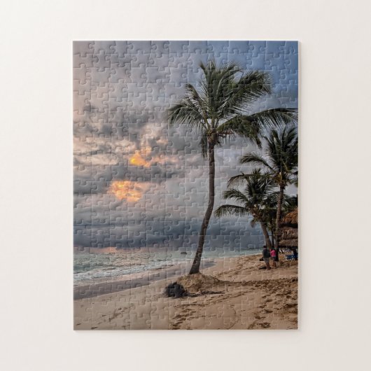 Puzzle Palmiers et lever de soleil hawaïens exotiques (Vertical)