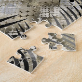 Puzzle Palmiers feuille colorés tropicaux (Côté)