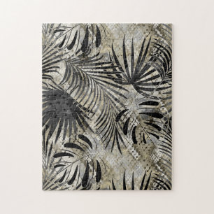 Puzzle Palmiers feuille colorés tropicaux