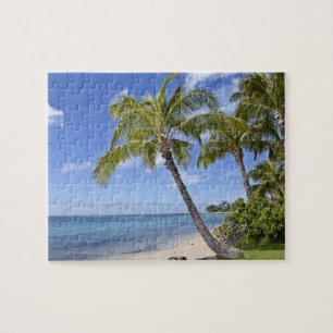 Puzzle Palmiers sur la plage d'Hawaii.