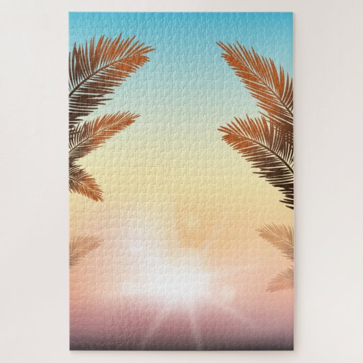 Puzzle Palmiers sur Sunset (Vertical)