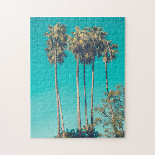 Puzzle Palmiers tropicaux Californie Retro Vibe