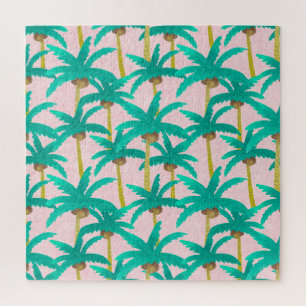 Puzzle Palmiers tropicaux : Motif d'été d'aquarelle