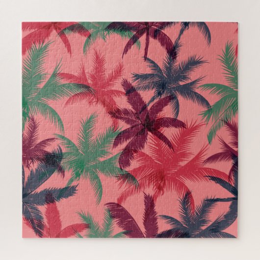 Puzzle Palmiers tropicaux : Motif sans couture (Vertical)