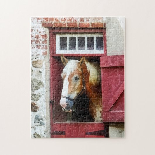 Puzzle Palomino by Barn Door (Vertical)