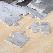 Puzzle Palomino Horloge en hiver Neige en Forrest (Côté)