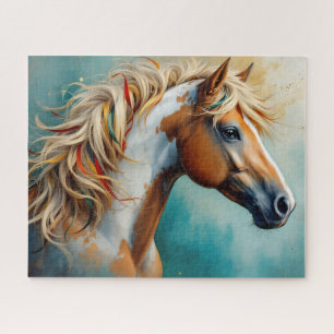 Puzzle Palomino Peinture Mustang Portrait