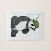 Puzzle Panda à la pêche avec canne à pêche (Horizontal)