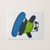 Puzzle Panda a Snowboarder (Horizontal)