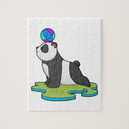 Puzzle Panda at yoga (Vertical)