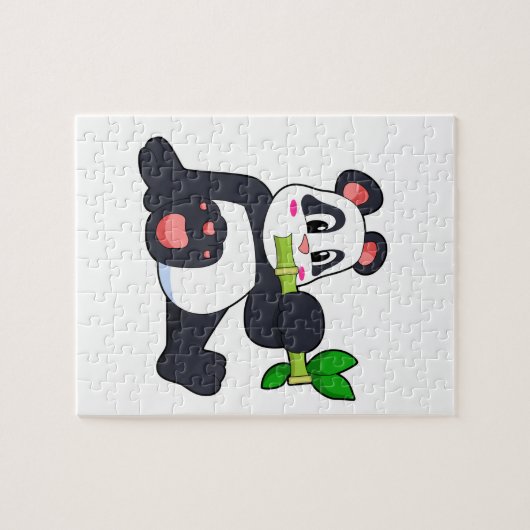 Puzzle Panda avec bambou (Horizontal)