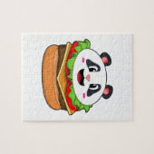 Puzzle Panda avec hamburger (Horizontal)