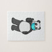 Puzzle Panda avec masque visage (Horizontal)