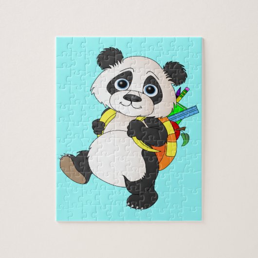 Puzzle Panda Bear avec sac à dos (Vertical)