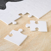 Puzzle Panda comme joueur de volleyball avec volleyball (Côté)