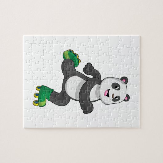 Puzzle Panda comme Patinage en ligne avec Roller skates (Horizontal)