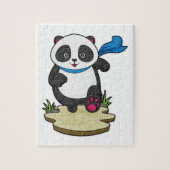 Puzzle Panda coureur avec Écarf (Vertical)