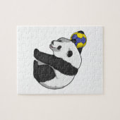 Puzzle Panda dans les sports de handball (Horizontal)