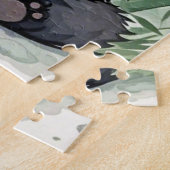 Puzzle Panda de Chubby assis dans une pose de lotus (Côté)